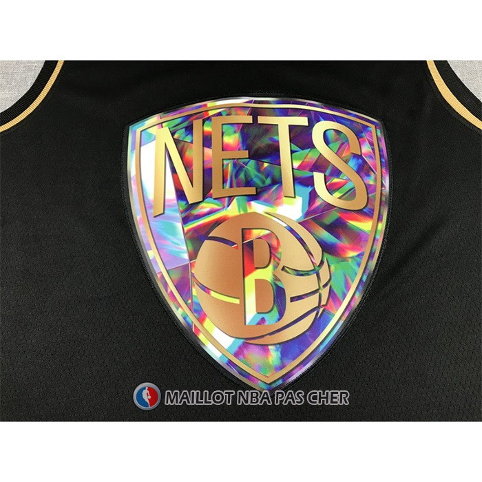 Maillot Golden Edition Brooklyn Nets Kevin Durant NO 7 2021-22 Noir